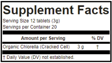 Organic Premium Cracked Cell Chlorella