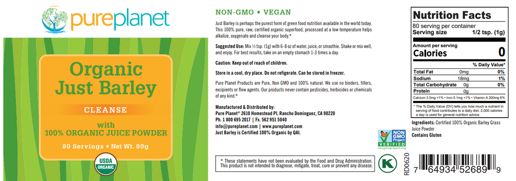 Organic Just Barley